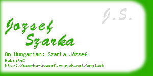 jozsef szarka business card